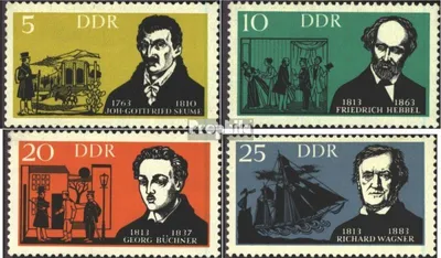 Produktbild von Briefmarken DDR 1963 Mi 952-955 (kompl.Ausgabe) postfrisch Berühmte dt. Schriftsteller und Opernkomponisten