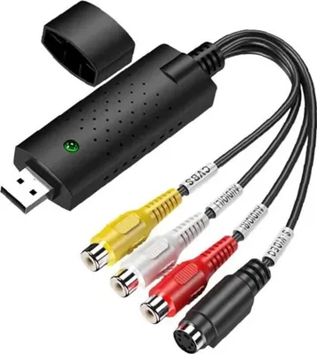 Obrázek produktu pro Převodník videa z USB VHS na digitální DVD, rekordér pro přenos videa, nahrávání zvuku pro Windows, nahrávání