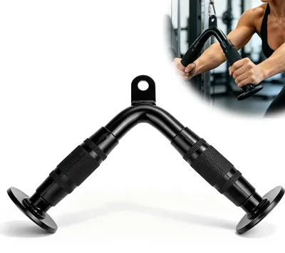Obrázok produktu pre Tricepsový stroj s V-tvarovou tyčou pre kladkostroj – Ergonomická rukoväť