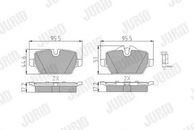 Produktbild von JURID Bremsbeläge Satz Hinten für BMW 3 Limousine (E90) 573136J