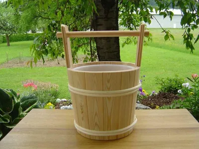 Produktbild von Achleitner Sauna Aufgusskübel Lärche 5 ltr. mit Tragegriff 760
