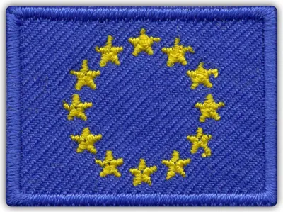 Produktbild von Patchion European Union Flag (collar flag) - Magnetic Backing - Embroidered Patch/Badge/Emblem