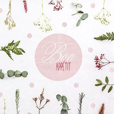Produktbild von Servietten 33x33 cm - Bon Appétit