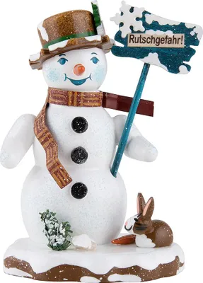 Produktbild von Winterkinder Schneemann "Rutschgefahr" (9cm) von Hubrig Volkskunst