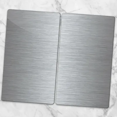Produktbild von Glas-Herdabdeckplatten Glaskeramikkochfeld-Abdeckung Spritzschutz Glas 2x30x52 cm - Metall