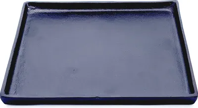 Obrázok produktu pre Dekoratívny tanier čierny dekoratívna miska kovový tanier miska hliníková dekorácia 25x25 cm