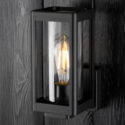 Produktbild von LUMILED vonkajšie nástenné svietidlo nástenné svietidlo vonkajšie osvetlenie nástenný luster chodba svetlo terasa fasáda vintage IP44 čierny hliník 230V E27 max 13W