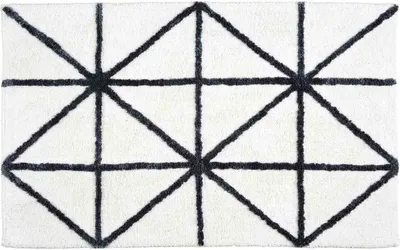 Produktbild von SCHÖNER WOHNEN-Kollektion Badematte BARBADOS GRAFIK Weiß 60 x 90 cm