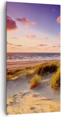 Produktbild von Bild auf Leinwand - Leinwandbild - Meer Strand Düne - 65x120cm - Wand Bild - Wanddeko - Wandbilder - Leinwanddruck - Bilder - Kunstdruck - Wanddekoration - Leinwand bilder - Wandkunst - PA65x120-3540