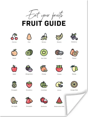 Produktbild von MuchoWow® Poster Küche - Lebensmittel - Obst 120x160 cm - Wandbilder
