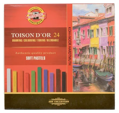 Produktbild von eckige Künstler- Softpastellkreide im 24er Pack