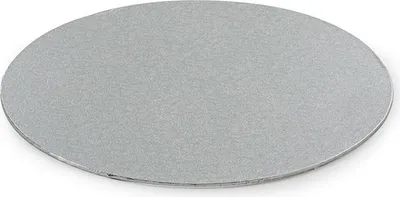 Zdjęcie produktu dla Mata do tortu srebrna 30cm grubość 3mm