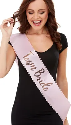 Produktbild von Schärpe Team Bride Junggesellinnen-Abschied-Accessoire rosa - Einheitsgröße