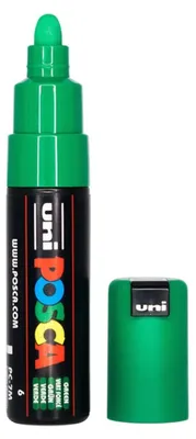 Obrázok produktu pre POSCA PC-7M, Zelená, Viacfarebný, 1 farba/farieb, atrament s vodným základom, Guličkové zakončenie, Kolo