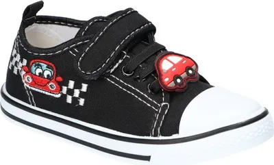 Produktbild von AMERICAN CLUB TEN166 Kinder-Sneaker mit Klettverschluss, Kinderschuhe, Ledereinsatz Schwarz 30