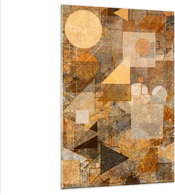 Produktbild von Bilder auf glas - Einteilig - Abstraktion Figuren Geometrisch - 80x120cm - Glasbilder - Wandbilder - Bilder - Wanddekoration aus Glas - Glas Bilder - Wandbild auf Glas - GPA80x120-4387