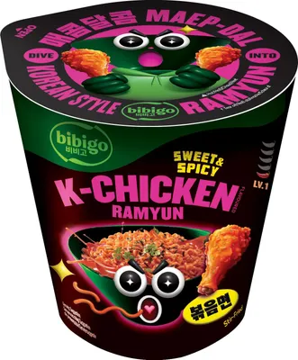Produktbild von Bibigo Instantnudel Chicken Ramyun Sweet&Spicy Cup 97,5g