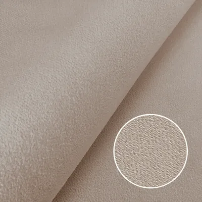 Produktbild von SAN FERNANDO Schwer Entflammbar Modern Plüsch Meterware Möbelstoff - Beige