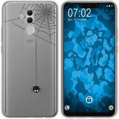 Produktbild von PhoneNatic Case kompatibel mit Huawei Mate 20 Lite Silikon-Hülle Herbst Spinne/Spider M3