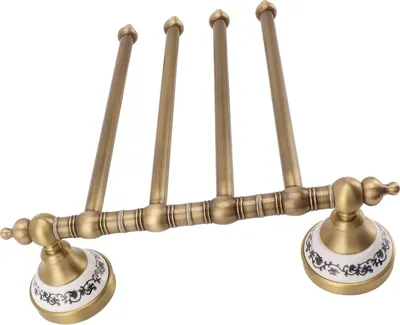 Produktbild von Swivel Towel Bar Antique Brass Handtuchhalter gedreht Handtuchhalter für Badezimmer vier Stangen