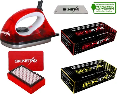 Image de Kit de fartage pour débutants SKINSTAR, fer à farter, brosse et fart hydrocarboné