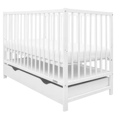 Produktbild von Babybettchen mit Schublade New Baby BASIC weiß