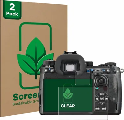 Produktbild von 2x ScreenLeaf Schutzfolie für Pentax K-3 Mark III nachhaltiger Displayschutz Display Schutz Folie Klar Transparent