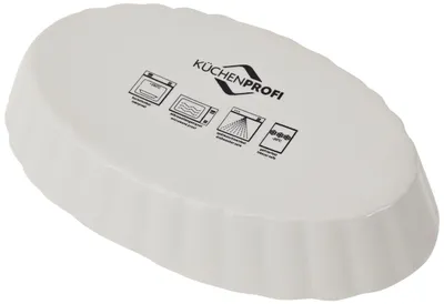 Produktbild von Küchenprofi Creme Brulee Schälchen, Weiss, Hartporzellan, 6er Set, Ofenform, 13 x 8 x 2,5 cm, Souffle Förmchen, ofenfeste Förmchen, mini Auflaufform