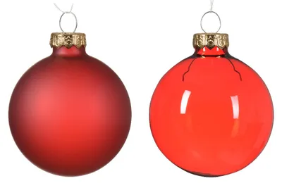 Productafbeelding van Kerstbal glas d6 cm kerstrood 6st kerst Decoris