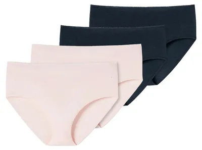 Produktbild von SCHIESSER Damen Midislip 4-Pack Uncover by SCHIESSER - rosé-dunkelblau - Größe 3XL