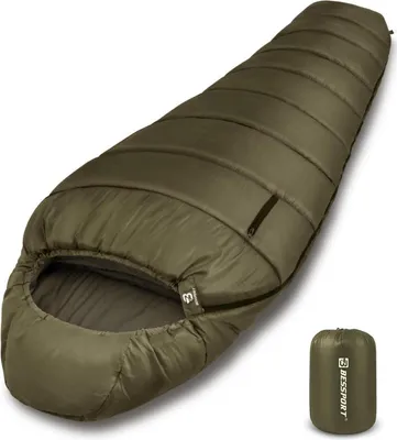 Produktbild von Mumienschlafsack Winter 0-15°C Outdoor Camping Green