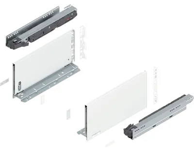 Produktbild von Blum Legrabox pure H C Schubladenschienen Set | 1 Paar, 40kg 350mm | Tip On Vollauszug, seidenweiß