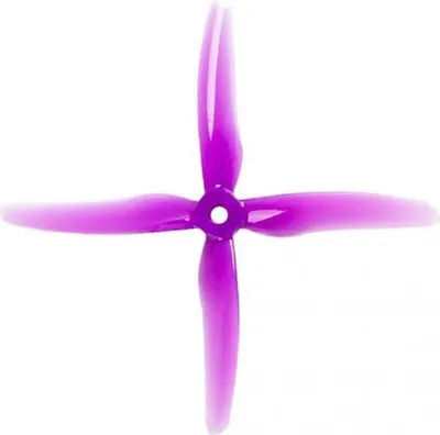Produktbild von Gemfan 51455 Hurricane 4 Blatt Propeller Lila 4 Stück 5 Zoll