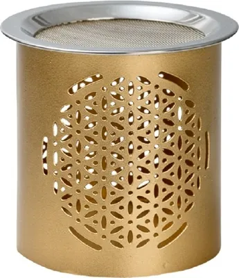 Produktbild von Räucherstövchen Blume des Lebens gold, Höhe 8 cm
