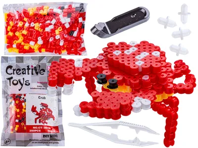 Produktbild von Bügelperlen 3D-Version, KRAB-Schablone, Sachet, Bügelbrett