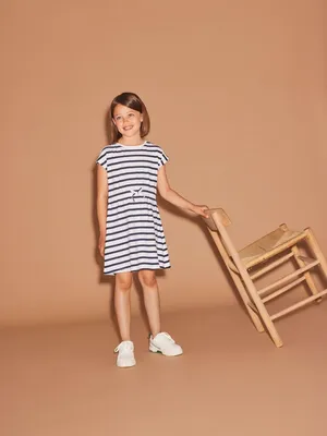 Produktbild von NAME IT KIDS NKFMIE SS DRESS NOOS Dark Sapphire/Y/D STRIPES Dark Sapphire/Y/D STRIPES 164