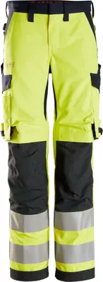 Produktbild von Snickers Damen ProtecWork Hi-Vis Arbeitshose, Kl. 2 HV-Gelb-Navy-22