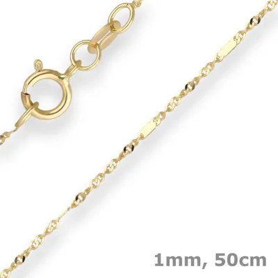 1mm-Fantasiekette-aus-585-Gelbgold-50cm