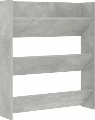 Obrázek produktu pro vidaXL Nástěnná skříň na boty Betonová šedá 80x18x90 cm Dřevěný materiál