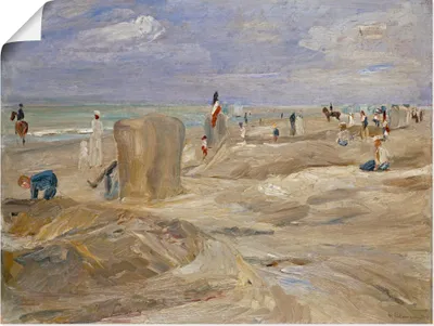 Produktbild von Max Liebermann: Strand bei Noordwijk (mit zwei Reitern). 1908, Produkt:Poster, Größe:30x40 cm / Poster