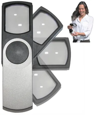 Imagen del producto de Lupa de lectura pequeña Easy Magnifier, con aumento de 3.0x y luz LED; lupa para la oficina; lupa iluminada para leer textos pequeños; regalo como ayuda para la lectura para personas mayores; lupa de aumento