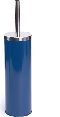 Produktbild von MSV 141525 – Escobillero de WC de acero inoxidable, Azul Oscuro, 30 x 20 x 15 cm, WC-Bürste & Halter, Blau, Stahl, Edelstahl, 385 mm, 9,3 cm