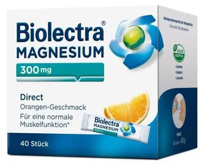 Obrázok produktu pre Biolectra Magnézium 300 mg Priame oranžové tyčinky 40 tyčiniek