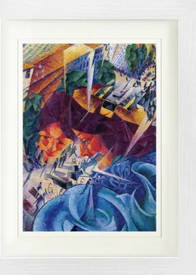 Produktbild von Umberto Boccioni Gerahmtes Bild Mit Edlem Passepartout | Wand-Bilder | Im Bilderrahmen - Simultanvisionen, 1911-12 (40 x 30 cm)