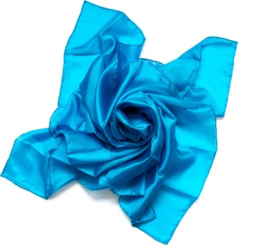 Produktbild von Nickituch Seidentuch blau blautürkis Seide 55x55cm