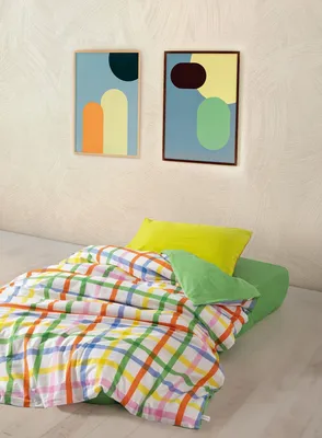 Produktbild von L'Essentiel Linge de Maison, Hype - Green, Grün, Ranforce Einzelbettbezug-Set (FR), 100 % BAUMWOLLE RANFORCE, 140 x 200 cm