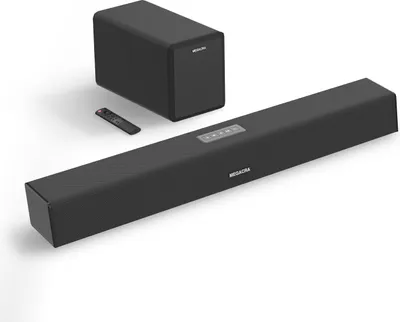 Produktbild von 120W Heimkino-Soundsystem Soundbar 2.1 TV-Bluetooth-Lautsprecherunterstützung Optische AUX-Koaxial-Soundbar mit Subwoofer Für TV,（Drahtloser Bluetooth-Lautsprecher + Subwoofer）