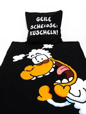 Produktbild von Ralph Ruthe Bettwäsche - Thorsten Dörnbach Geile Scheisse: Kuscheln! 135 x 200 cm + 80 x 80 cm