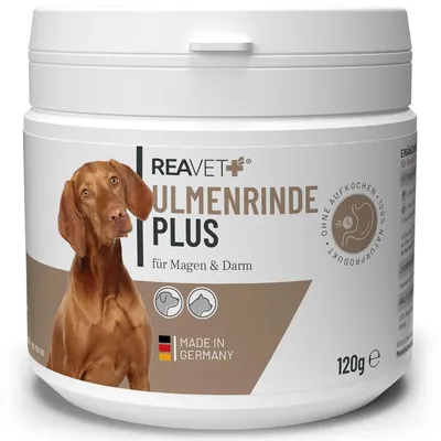 Produktbild von REAVET Ulmenrinde Plus stark schleimend ohne Aufkochen für Hunde & Katzen 120g - Naturrein in , Verdauung, Darmflora, Magen, Slippery Elm Bark