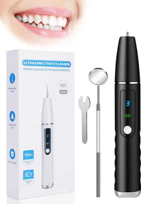 Produktbild von Topchances Zahnreinigung Set, Ultraschall Zahnsteinentferner für Pflege von Zahn Zuhause, 4 Köpfe und 3 Modi, USB Wiederaufladbar